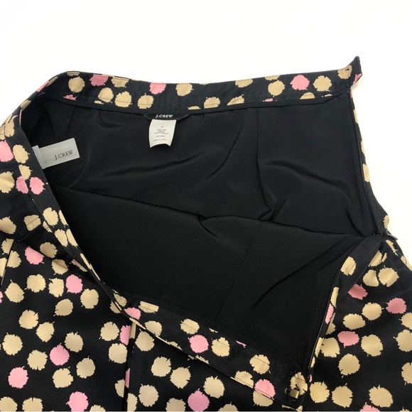 JCrew 100% Silk Polka Dot Pleated Midi Skirt - Picture 4 of 7
